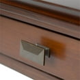thumbnail image 4 of Artisan Solid Wood 21 inch Wide Square Contemporary End Side Table in Russet Brown, 4 of 8