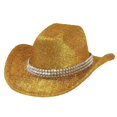 thumbnail image 4 of XIAOCHA Women's Sparkly Cowboy Hat Wide Brim Sun Protection Rodeo Cowgirlhat Outdoor Horse Riding Wide Brim Western Hat,Gold, 4 of 4