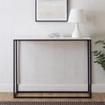 thumbnail image 4 of Lowell 42" Open Box Geometric Frame Sofay Table in Faux White Marble/Black, 4 of 6