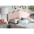 thumbnail image 4 of Baxton Studio Nadeen Modern and Contemporary Light Pink Velvet Fabric Upholstered Queen Size Headboard,Wholesale, 4 of 7