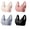 4Pcs-A, variant on HONHUZH 3 Pack Plus Size Womens Nursing Bra Front Closure Wire Free Bralette Comfy Wide Straps Bra
