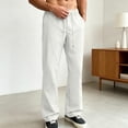 thumbnail image 4 of Guluxicc Men's Athletic Pants with Pockets Elastic Waist Drawstring Long Straight Leg Running Performance Trousers for Everyday Gym Workout Wear Summer Casual Outfits, 4 of 7
