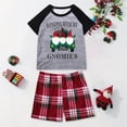 thumbnail image 4 of Lutiedan Matching Family Christmas Pajamas Sets Short Sleeve Tops and Shorts Sleepwear Xmas Holiday Family Pjs S-XXL,Style2, 4 of 6