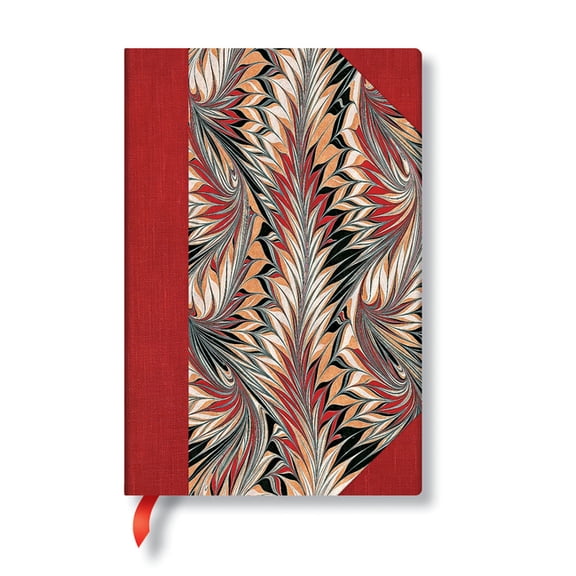 Paperblanks Rubedo Cockerell Marbled Paper Hardcover Mini Lined Elastic Band Closure 176 Pg 85 GSM (Other)