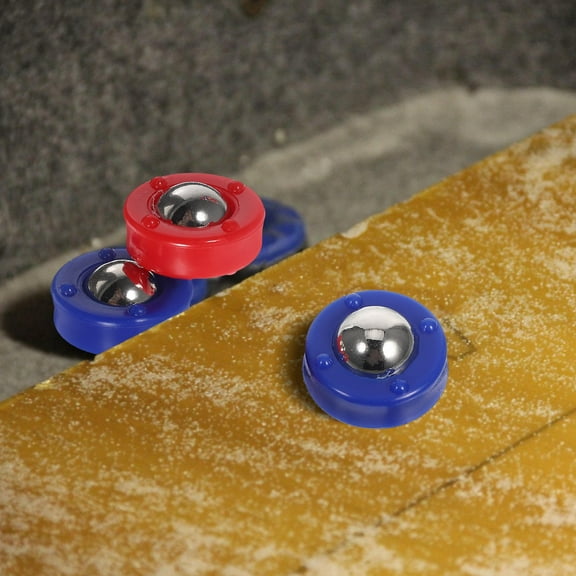 Beaupretty 24pcs Shuffleboard Table Pucks Curling Game Accessories Red Plastic Hand Eye Coordination Training Indoor Play