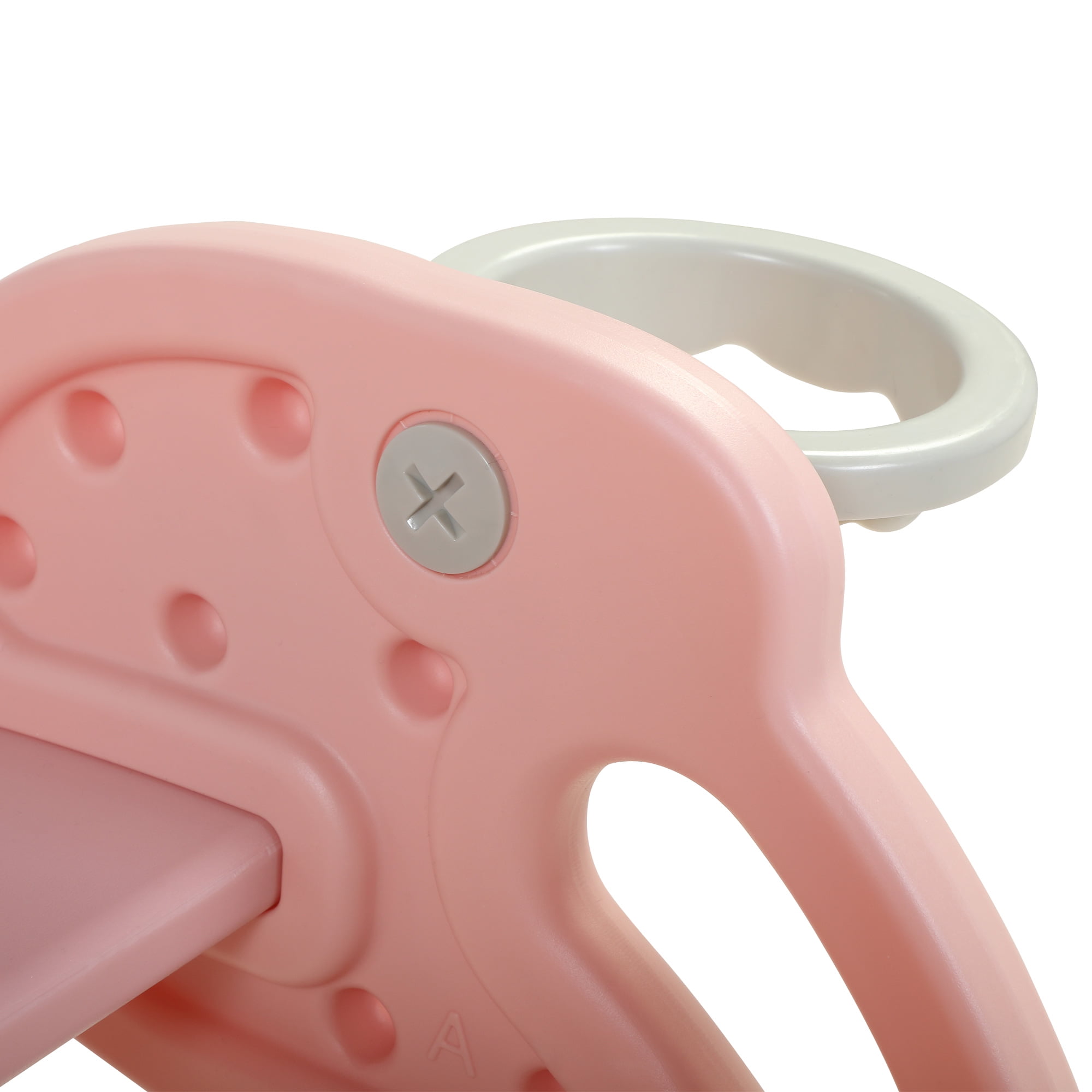 3 in 1 Slide for Kids, Toddler Play Climber Slide Toy with Basketball Hoop & Ball, Pink 3 in 1 Slide for Kids, Toddler Play Climber Slide Toy with Basketball Hoop & Ball, Pink
