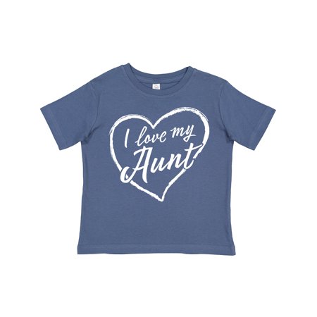 

Inktastic I Love My Aunt in White Chalk Heart Gift Toddler Boy or Toddler Girl T-Shirt