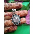 thumbnail image 5 of Real 925 Sterling Silver Pendant For Women Men, Genuine Oval Pink Rose Quartz Gemstone Unique Handcrafted October Birthstone Jewelry, 5 of 6