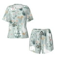 thumbnail image 4 of Picia Goose and Doodle Flowers Pajamas Sets for Women Soft Short-Sleeved Pjs with Lounge Shorts Two Piece Sleepwear-4X-Large, 4 of 9