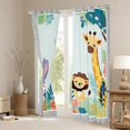 thumbnail image 3 of Manfei Elephant Lion Giraffe Black Out Curtains for Kids Girls Boys,Kawaii Jungle Wildlife Curtains Pack of 2 (42x63 Each),Cute Animal Bedroom Curtains,Ultra Soft Home Decor, 3 of 6