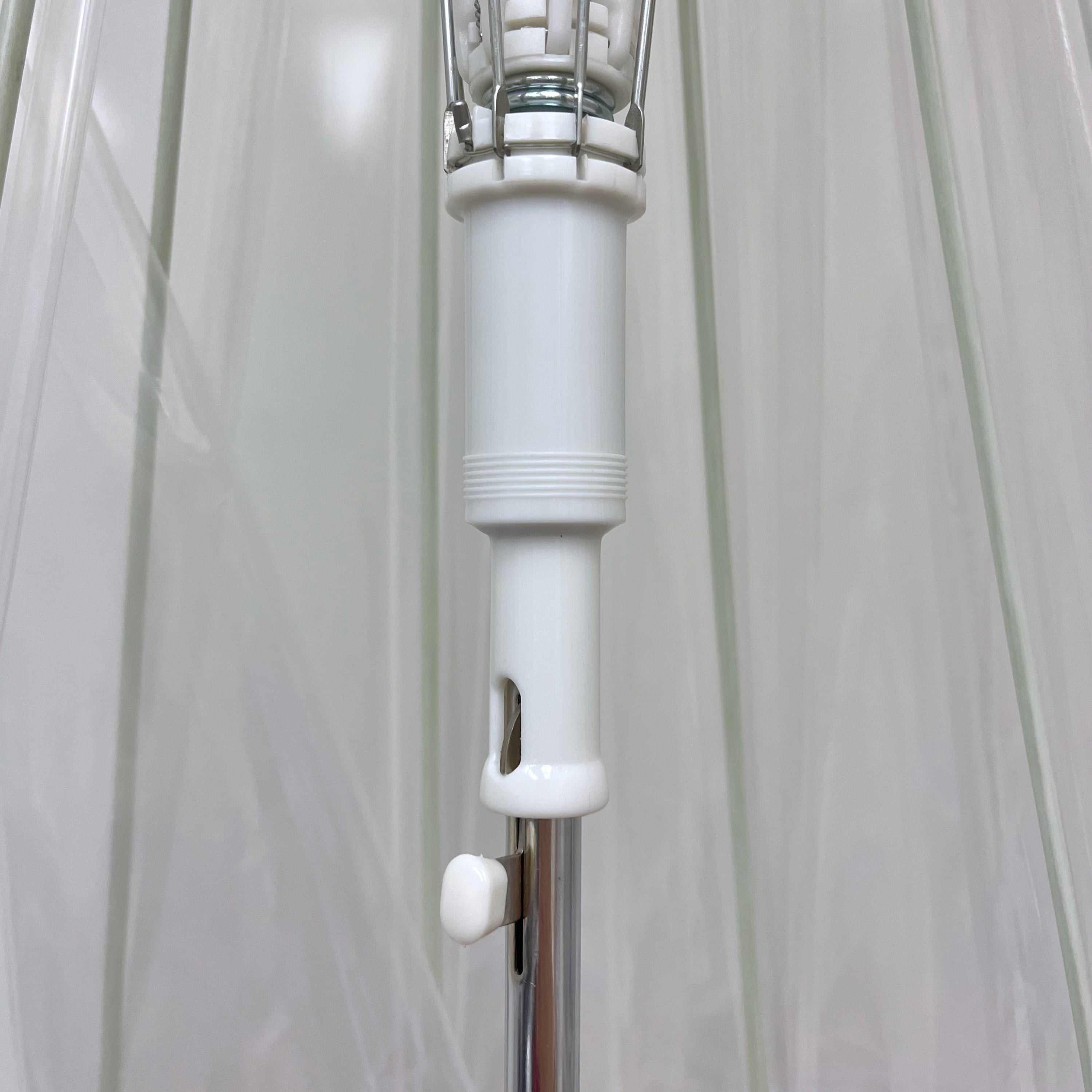 Weather Station Clear Rain Umbrella, Adult, Dome Canopy, Bubble, Automatic Open, Bubble, Waterproof, Lightweight, Full 52 Inch Arc, Stick, White