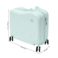 thumbnail image 6 of Aiqidi 18" Kids Ride-On Suitcase Portable Rolling Children's Travel Carry Trolley Luggage Case with Universal Wheels and Password Lock for Aged 3-6 Years (Mint Green), 6 of 14