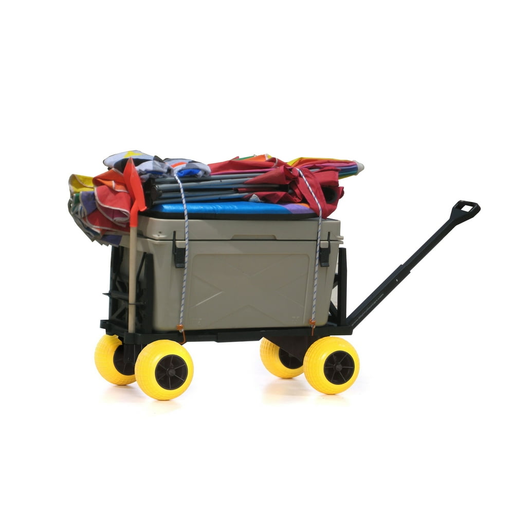Plus One Beach Cart Pull Wagon All Terrain Dolly Kart Trolley Flatbed