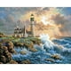 thumbnail image 1 of Kits Dibujo Diamantes 5D DIY Taladro Arte Del Faro Frente A La Playa (A5703), 1 of 9