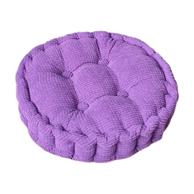 Coussin Rond, Coussin Tatami Épaissi Intérieur Extérieur, Violet-13.78 Pouces