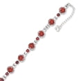 thumbnail image 1 of Kaash Customs Silver Plated Round Shape CZ Stone Adjustable Summer Anklet Jewelry Best Gift for Women and Girls, 1 of 2