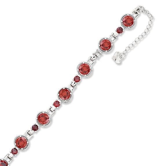 Kaash Customs Silver Plated Round Shape CZ Stone Adjustable Summer Anklet Jewelry Best Gift for Women and Girls