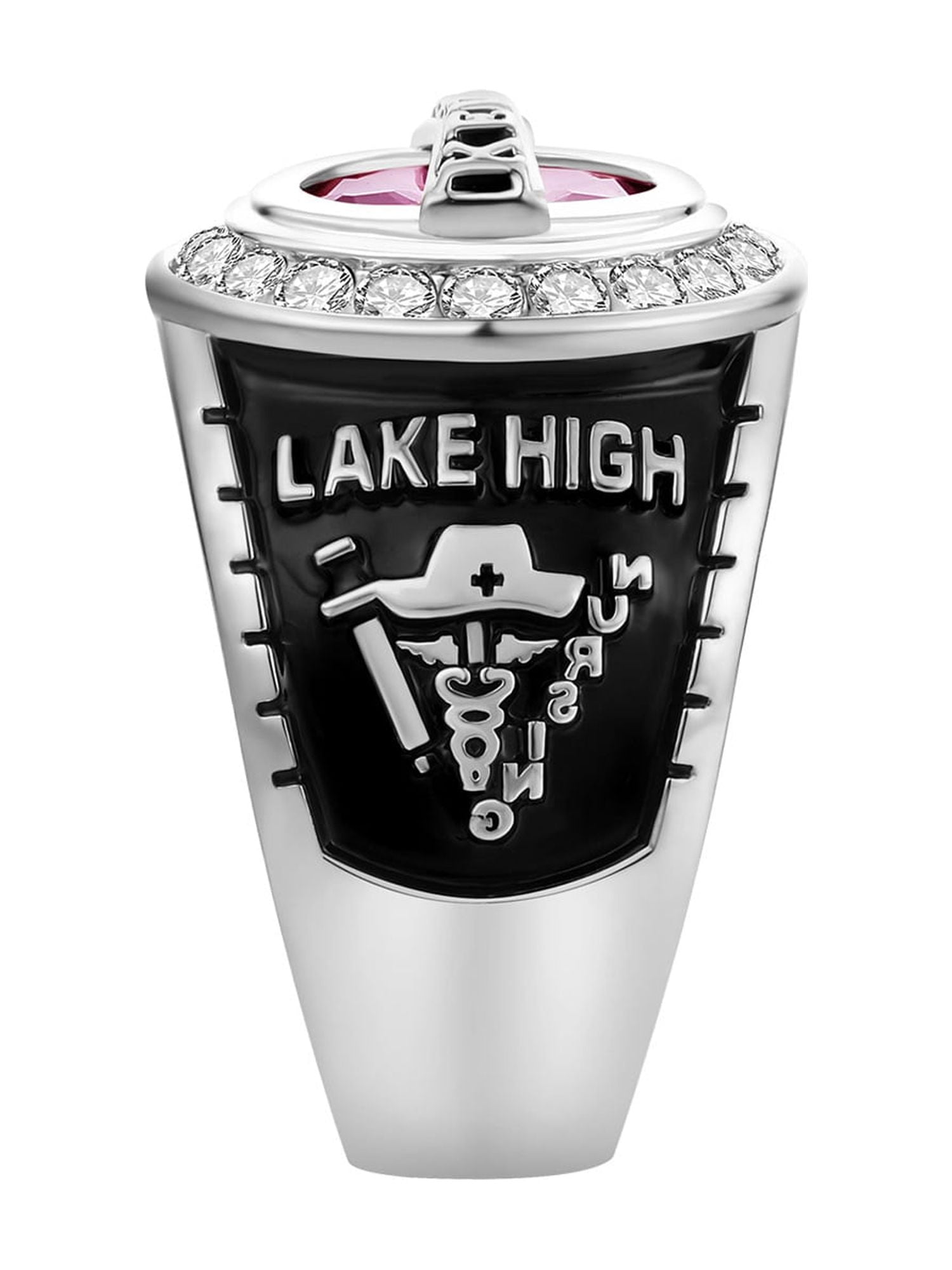 Order Now for 2025 Graduation, Freestyle Men's CZ Oval Stone Personalized Top Class Ring, Personalized, High School or College