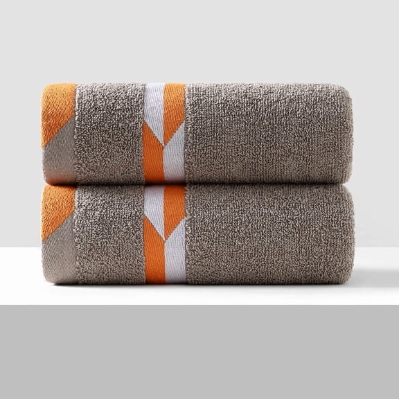 XmhyTop-A 3 Pack Cotton Quick-Dry Bath Towels 35x75cm Lightweight Soft Hand Towels,Travel Towel,Style H,Grey