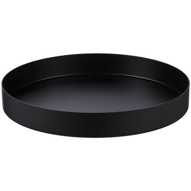 Metal Tray Trays For Organizing Black Storage Coffee Table Decor Circular Round Serving