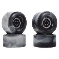 Players Choice 68mm 82A Inline Skate Wheels – Black, Outdoor/Roller Hockey (4 Pack)