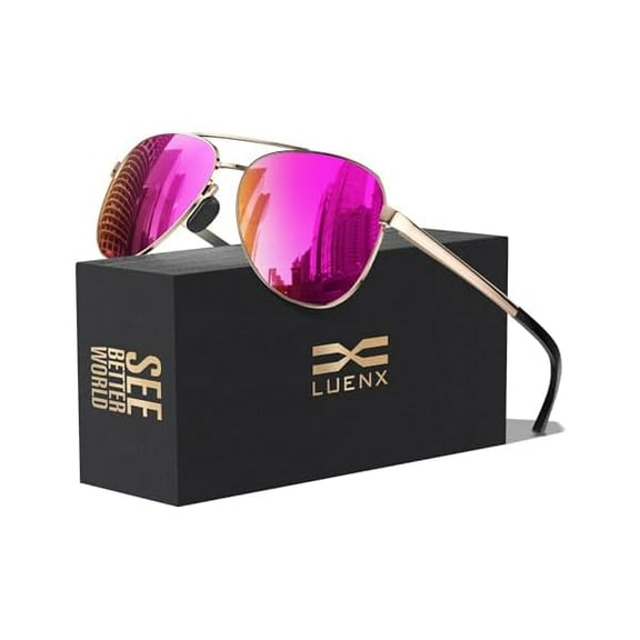 Aviator Sunglasses for Men Women Polarized - UV400 Protection, Stylish Shades, Driving, Outdoor Activities