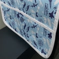 thumbnail image 3 of Airport Microwave Oven Cover, Aviation Themed Continuous Pattern with Aerial Crafts Print, Water Resistant Organizer with Pockets for Kitchen, 36" x 12", Sky Blue Indigo, by Ambesonne, 3 of 4