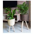 thumbnail image 3 of Maceta de suelo para flores, cesta de madera de ratán, de madera, sencilla, tejida, para sala de estar, balcón, 3 of 6