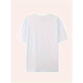 thumbnail image 2 of Happy Valentine's Day" Love-Themed T-Shirt for Women - Ice Cream & Chocolate Pattern, Casual Round Neck Short Sleeve Tee, 100% Pure, Ideal for Spring/Summer Tee For Adult, Men, Women, Teen, Teenager, 2 of 5