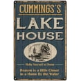 thumbnail image 1 of CUMMINGS'S Lake House Blue Cabin Home Decor Gift 8x12 Metal 208120038372, 1 of 1