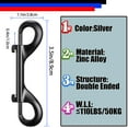 thumbnail image 4 of 15 PCS Double Ended Snaps, 3.5 Inch Zinc Alloy Trigger Metal Clip, Silver Double Ended Snap Hooks for Pet Dog Leash, Water Bucket Hooks, Key Holder, Carabiner, Home, Farm, Other Indoor and Outdoor., 4 of 8