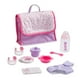thumbnail image 3 of 10 Piece Deluxe Diaper Bag Gift Set | Feat. 13 Realistic Smiling Baby Newborn Doll | La Newborn - JC Toys | All Vinyl | Washable | Ages 2+, Pink, 3 of 5