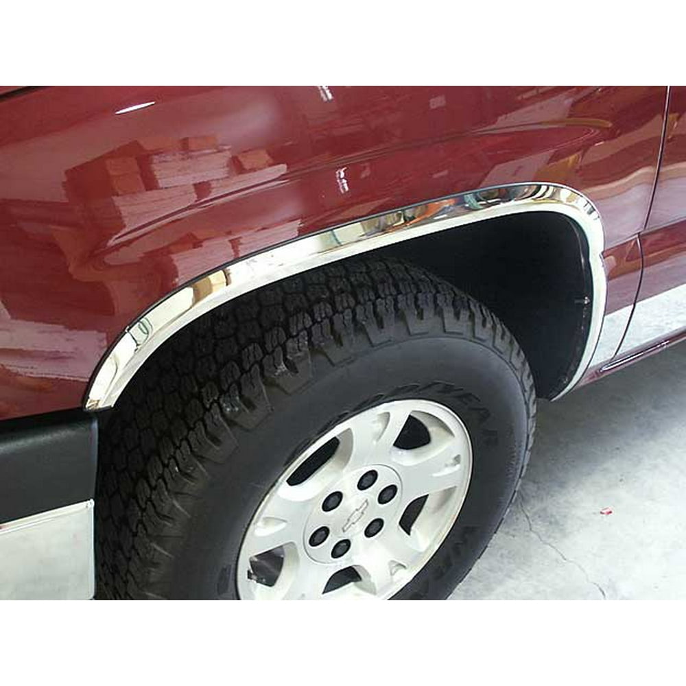 Stainless Fender Trim 4Pc Fits Chevy Silverado Suburban Avalanche