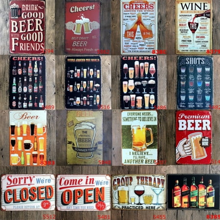 22 Style Decorative Signs Metal Iron Tin Sign Vintage Retro Cheers Beer Wall Decoration Art Bar Home Decor