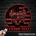 thumbnail image 2 of Craftnamesign Custom US Flag BullDog Metal Wall Art LED Light, BullDog Sign, BullDog Decor, 2 of 5