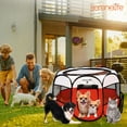 thumbnail image 4 of SereneLife 8-Panel Exercise Large Portable Foldable Pet Tent, 4 of 7
