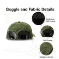 thumbnail image 5 of Men's Korean-Style Pilot Baseball Cap - Vintage Aviator Hat with Glasses-Ready Design, Curved Brim, Casual Outdoor Sun Hat for Spring & Summer Green, 5 of 6