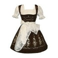thumbnail image 2 of Dirndl Trachten Haus 3 Piece Short German Oktoberfest Dirndl Cotton Dress for Womens and Girls - Brown, 2 of 9