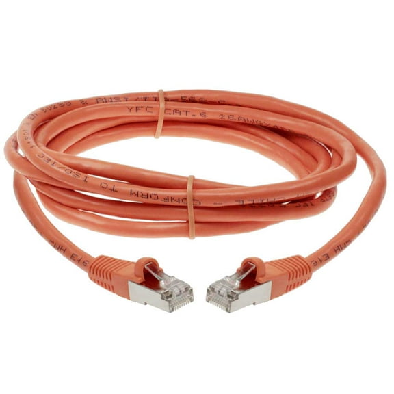 SF Cable Cat6 Shielded Ethernet Cable, 7 feet - Orange