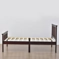 thumbnail image 6 of Home Bedroom Furniture Jassmine Solid Wood Platform Pine Twin Bed - Mahogany, 6 of 7