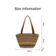 thumbnail image 5 of Bolso de paja tipo hobo para mujer, bolso de hombro tejido, bolso de mano para playa, de verano, bolso hecho a mano, 5 of 5