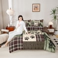 thumbnail image 4 of Homewish Rustic Deer Elk Bedding Comforter Set for Adult, Farmhouse Cabin Twin Comforter Sets, Vintage Brown Green Buffalo Reversible Bedding Set, Ultra Soft Bedroom Decor, 2 Pieces, 4 of 8