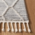 thumbnail image 3 of SAFAVIEH Marrakesh Erykah Geometric Polyester Area Rug, Ivory/Grey, 6'6" x 9', 3 of 7