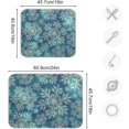 thumbnail image 3 of Christmas Snowflake Dish Drying Mat for Kitchen Counter, Ultra Absorbent Reversible Microfiber Dishes Drying Rack Pad Heat-resistant Mats 16x18in, 3 of 7