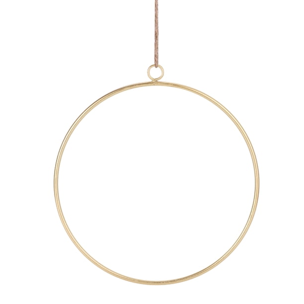 Yuarrent de hierro forjado dorado de estilo nórdico, colgante de aro geométrico aéreo, pared del hogar, boda, bricolaje, decoración colgante de Decoración No.03 Yuarrent JJ23459-03
