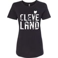 thumbnail image 3 of Inktastic Cleveland, Ohio Distressed Font Women's T-Shirt, 3 of 5