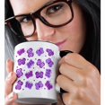 thumbnail image 2 of 3dRose, Pretty Purple Butterfly Print, 11oz Two-Tone Black Mug, 2 of 7