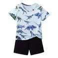 thumbnail image 1 of Ensemble de Pyjama pour Bébé Garçon Imprimé Dinosaure Hauts Shorts Pantalons, 1 of 3