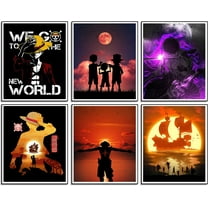 Anime One Piece Thousand Sunny one anime poster pack Canvas Poster Print on Canvas The Straw Hat Pirates Wall Picture for Living Room Decor Wall Art Thousand Sunny Set of 6 Unframed 8X10in