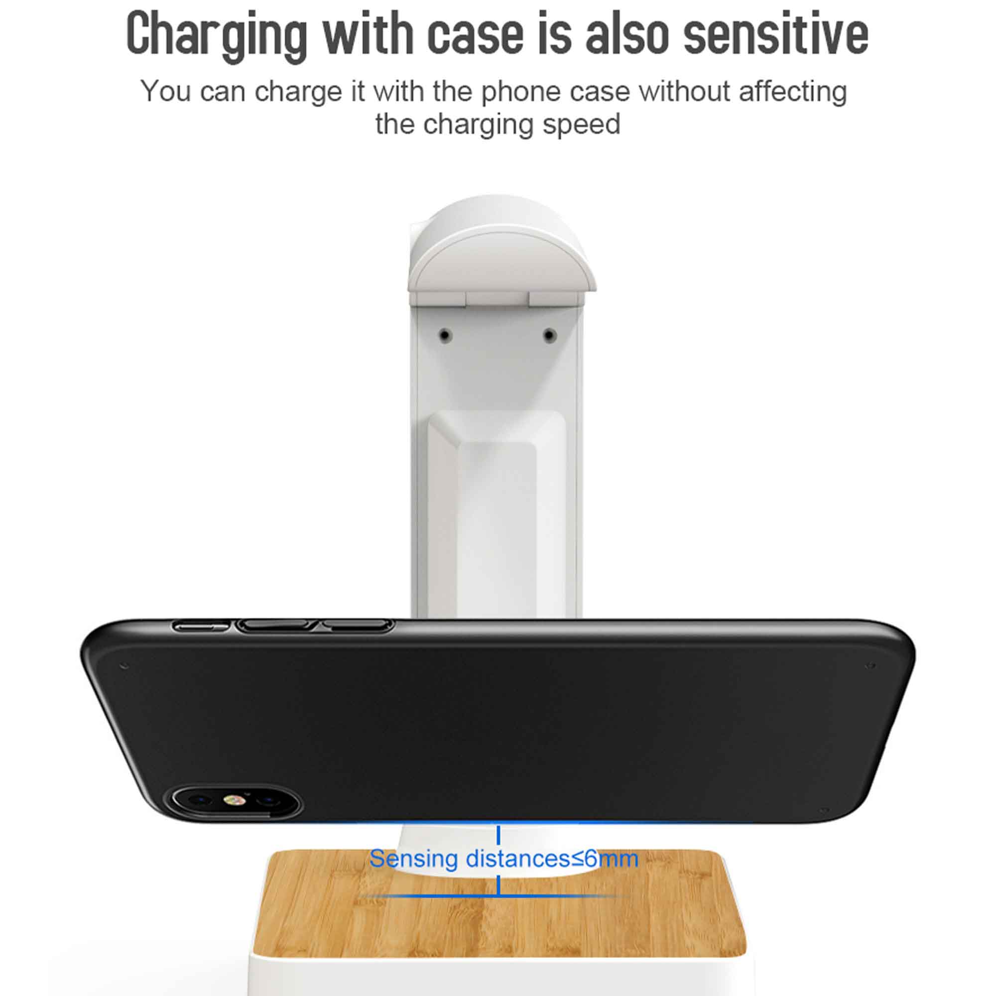 2-in-1 Double Ultraviolet Lamp 10w QI Mobile Cell Phone Disinfector Foldable Handheld UV sanitizer Wireless Fast Charger
